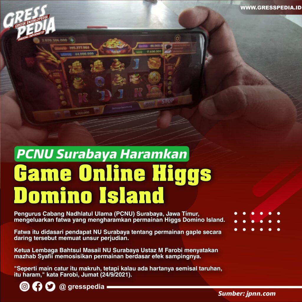 PCNU Surabaya Haramkan Game Online Higgs Domino Island, Ini Dasarnya