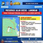 Info Lantas Gresik Perbaikan Jalan Raya Duduk Sampeyan