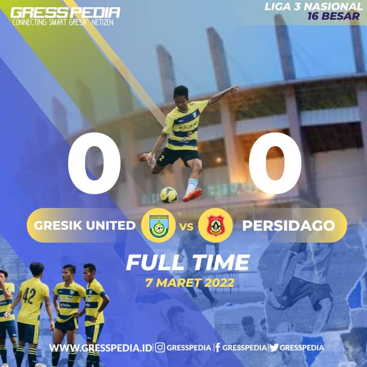 Gresik United Bermain Imbang Dengan Persidago Gorontalo