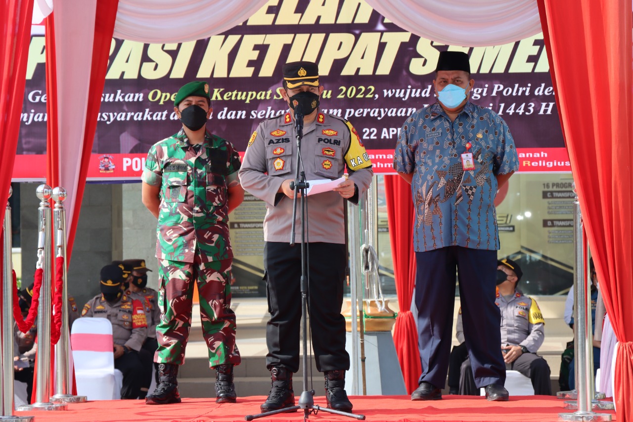 Ratusan Personel TNI-Polri di Gresik Gelar Operasi Ketupat Semeru 2022