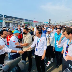 Presiden Jokowi Tiba di Sirkuit Formula E Ancol