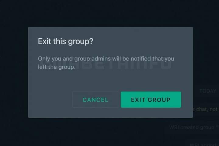 Fitur Keluar Group WhatsApp Diam-diam Tanpa diketahui Anggota lain
