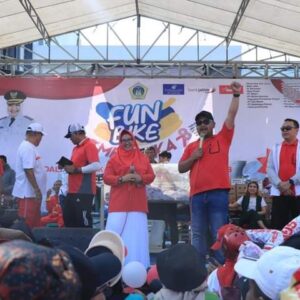 Meriahkan HUT RI ke 78, Forkopimda Gresik Gowes Bareng Ribuan Warga Driyorejo