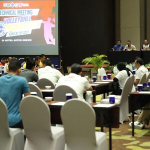 Gelar Technical Meeting, Panitia Pastikan Kesiapan Turnamen Voli Kapolri Cup 2023 Seri 2 di GOR Tri Dharma Gresik