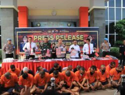 Operasi Pekat Semeru 2024, Polres Gresik Berhasil Amankan Ratusan Tersangka