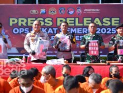 Polres Gresik Berhasil Ungkap 121 Kasus dan 146 Tersangka dari Ops Pekat Semeru 2025