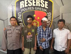 Aksi Curi Motor Kepergok Warga, Dua Pemuda Surabaya Diamankan Polsek Kebomas Gresik