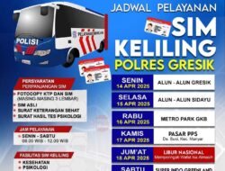 Jadwal Sim Keliling Gresik April 2025 (Minggu ke 3)