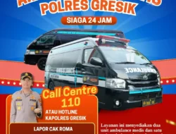 Mobil Ambulance Gratis Polres Gresik Siaga 24 jam, Cukup Hubungi Cak Roma 081188002006