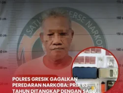 Polres Gresik Gagalkan Peredaran Narkoba: Pria 63 Tahun Ditangkap dengan Sabu, Jaringan Terus Dikejar