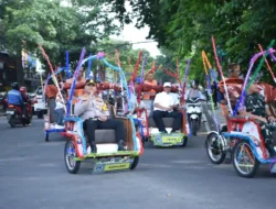 Kirab Adipura 2026 Meriah, Kapolres Gresik dan Forkopimda Kompak Naik Kendaraan Listrik