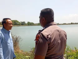 Polsek Duduksampeyan Cek Tambak di Desa Tebaloan Dukung Ketahanan Pangan