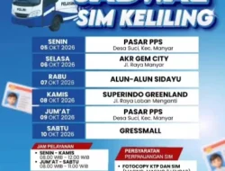 Jadwal Sim Keliling Gresik Oktober 2026 (Minggu ke 1)